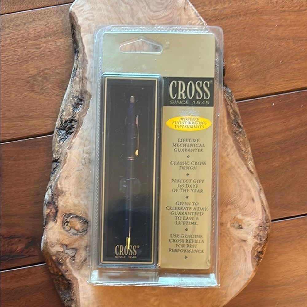 Cross Classic Century Double Banded Blue Pen with Gold Accents